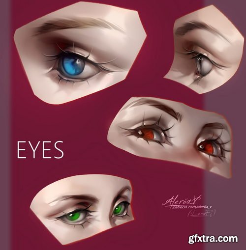 Gumroad - Aleriia_V - Tutorial - How I draw eyes