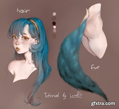 Gumroad - LeraPi - How I draw hair and fur