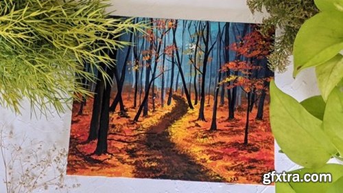 Udemy - Painting A Fall Forest Path With Acrylics