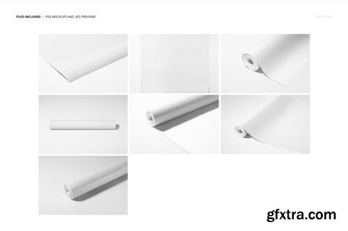 Creatsy - Non-woven Vinyl Wallpaper Mockup Set v.1 - 1384046933