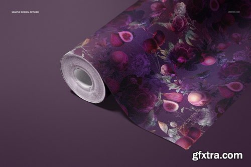 Creatsy - Non-woven Vinyl Wallpaper Mockup Set v.1 - 1384046933