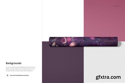 Creatsy - Non-woven Vinyl Wallpaper Mockup Set v.1 - 1384046933