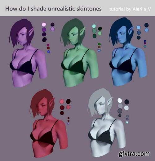 Gumroad - Aleriia_V - How I shade unrealistic skintones
