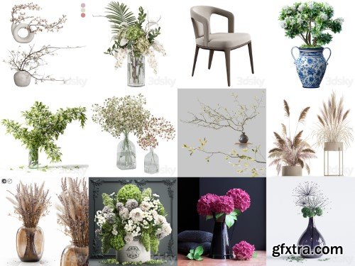 3dsky Pro - Flower in Vase vol. 1 3d Models