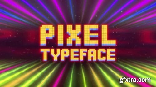 MotionArray - Pack Of 58 Pixel Alphabet On Alpha In 2 Versions