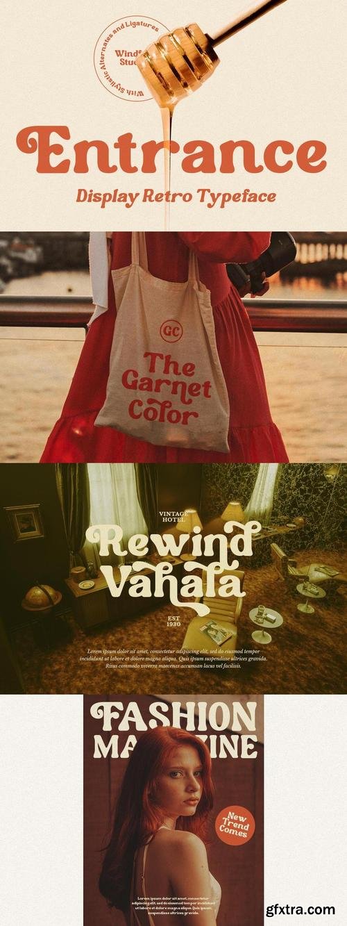 Entrance - Display Retro Rounded Font