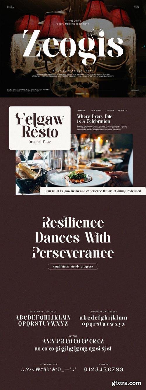 Zeogis - Elegant Serif Font