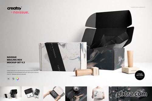 Creatsy - Noissue Mailing Box Mockup Set v.3 - 2117304661