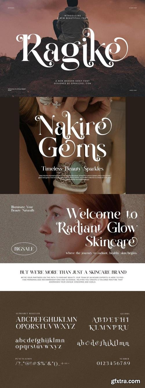 Ragike Elegant Ligature Typeface