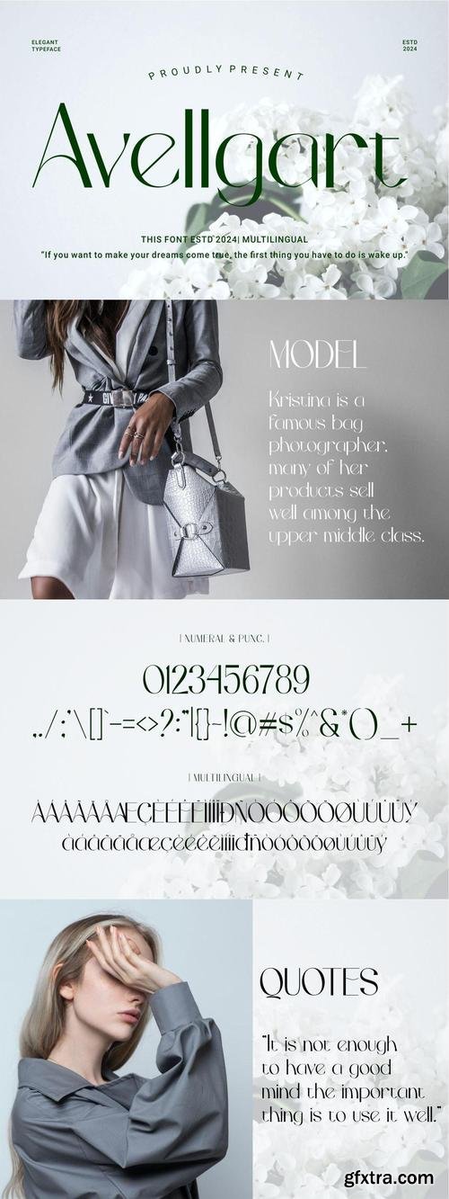Avellgart - Elegant Typeface Font