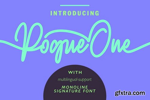 CreativeMarket - Rogueone Monoline Signature Font