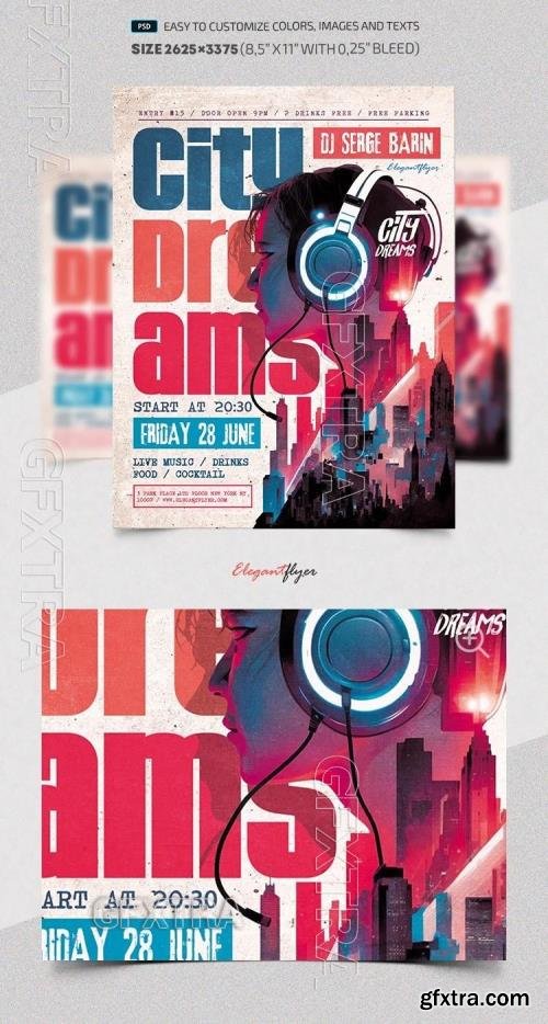 City Dreams - Premium Flyer template (PSD) City Dreams - Premium Flyer template (PSD)