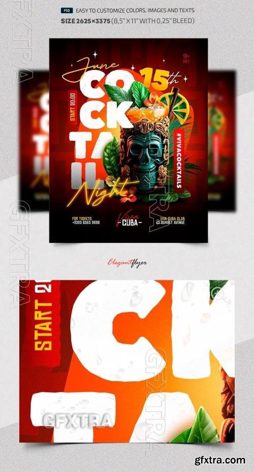 Crazy Cocktail Night - Premium Flyer template (PSD) Crazy Cocktail Night - Premium Flyer template (PSD)