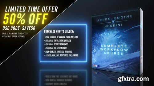 Gumroad - Unreal Engine x Houdini Water Tutorial - Complete Workflow Course By Mikkel Lassalle