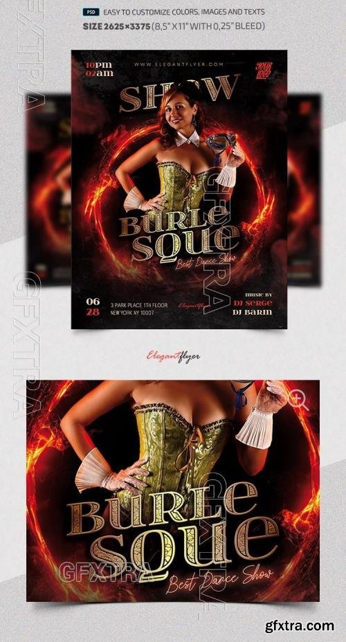 Burlesque Party - Premium Flyer template (PSD) Burlesque Party - Premium Flyer template (PSD)