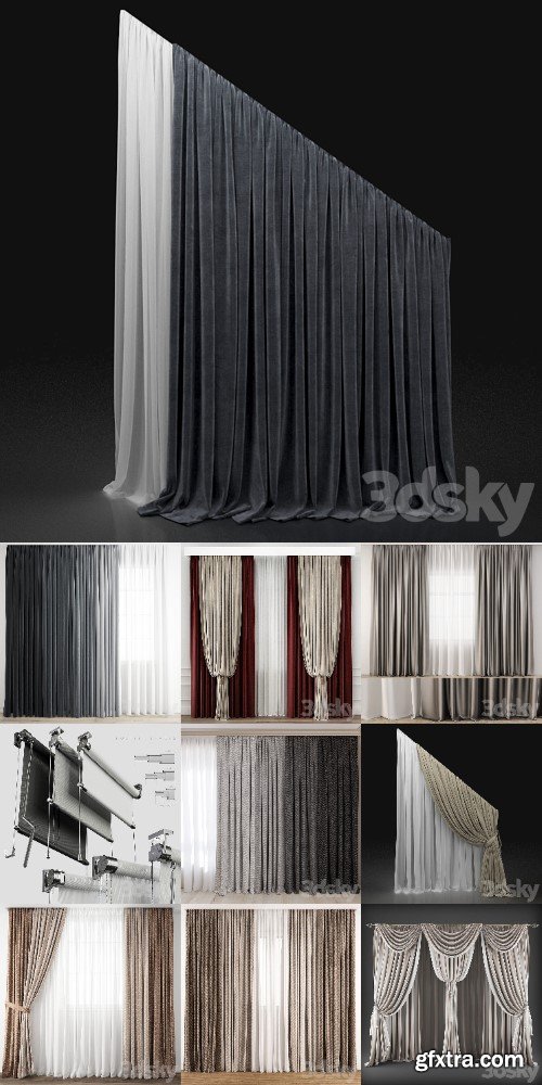 3dsky Pro - Curtain vol. 1 3d Models