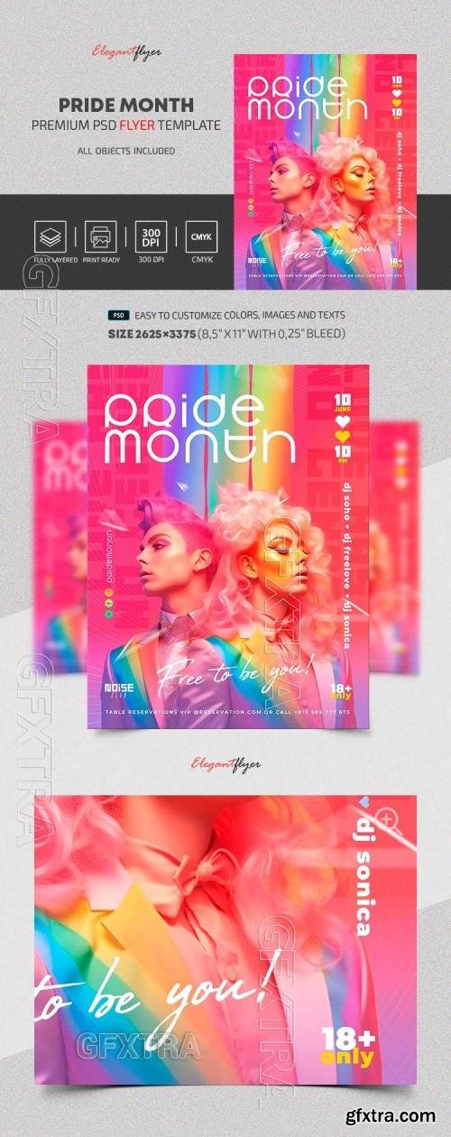 Pride Month - Premium Flyer template (PSD) Pride Month - Premium Flyer template (PSD)