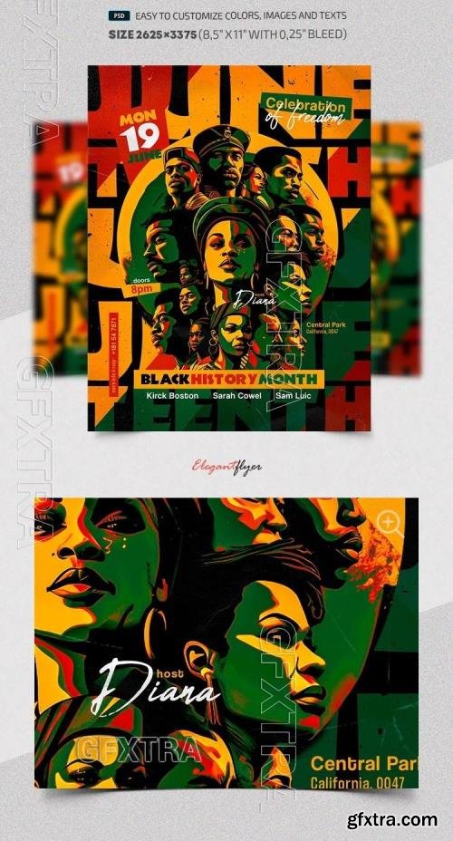 Juneteenth - Premium Flyer template (PSD) Juneteenth - Premium Flyer template (PSD)