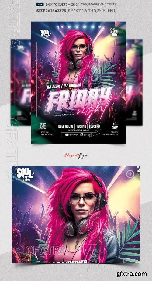 Club Friday Night - Premium Flyer template (PSD) Club Friday Night - Premium Flyer template (PSD)