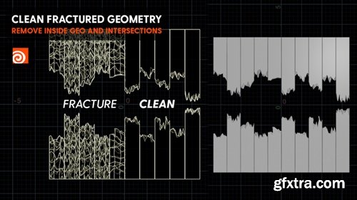 Cgside - Cleaning fractured geometry in Houdini