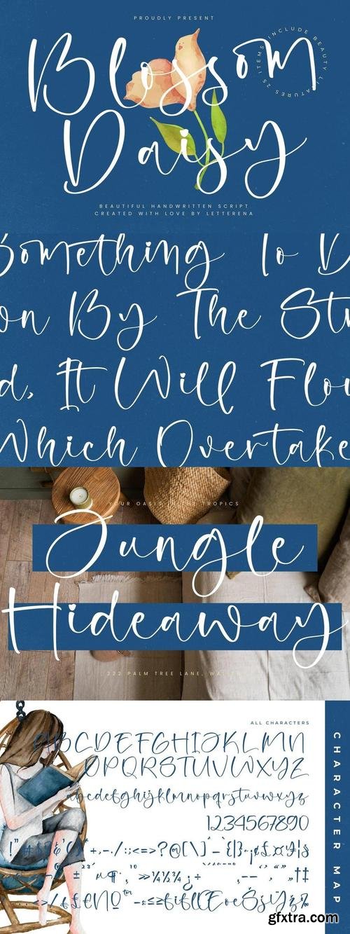 Blossom Daisy Handwritten Script