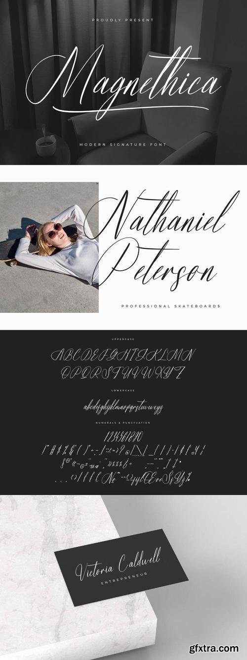Magnethica Modern Signature Font