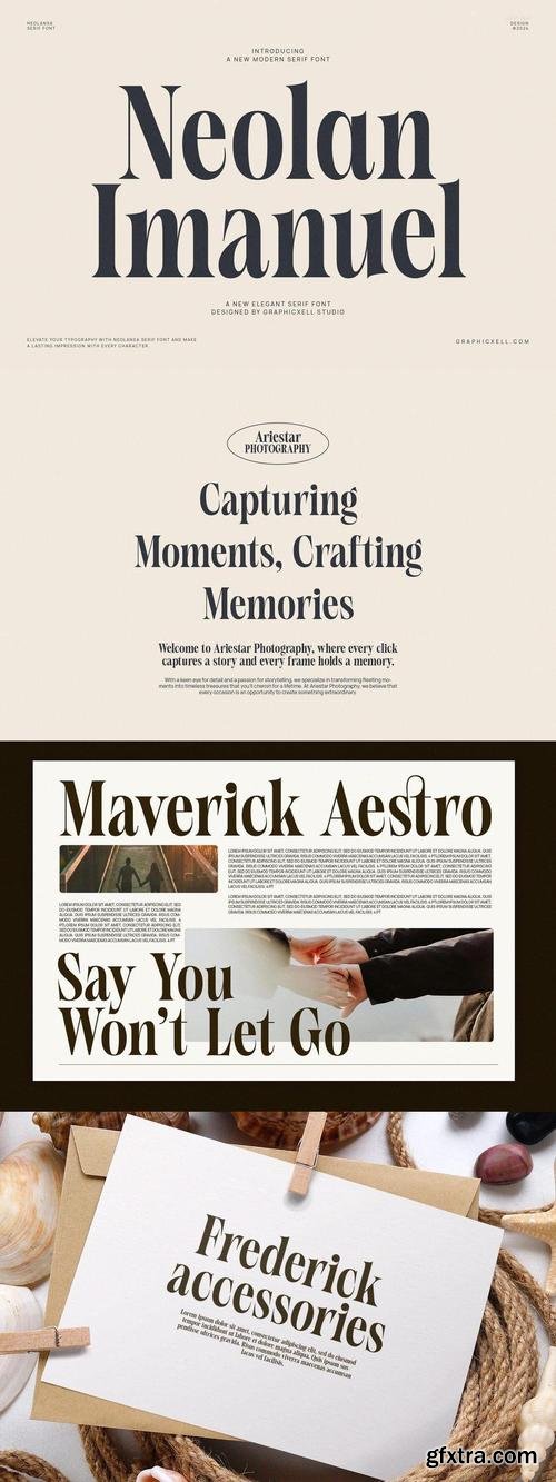 Neolan Imanuel Modern and Elegant Serif Font Text