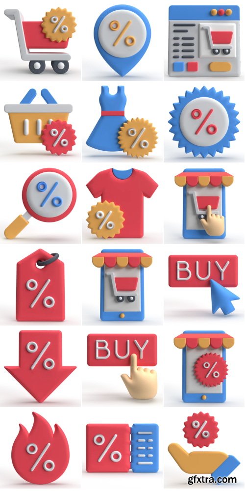 Iconscout - Black Friday 3D Icon Pack