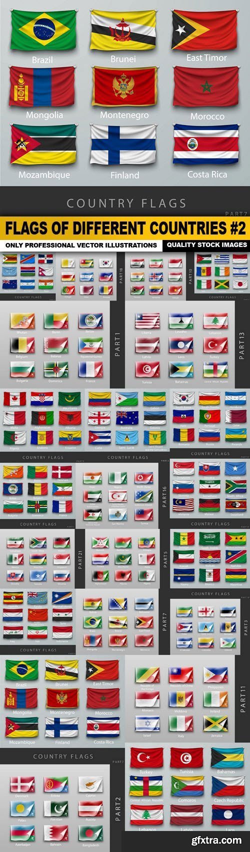 Flags Of Different Countries #2, 22xEPS