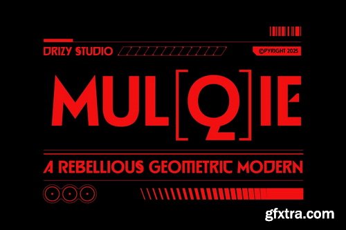 CreativeMarket - Mulqie &ndash; Rebellious Geometric Modern Font