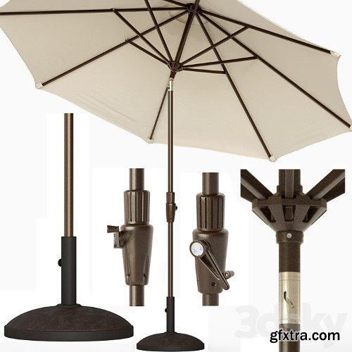 3dsky Pro - Round Outdoor Patio Umbrella Pottery Barn