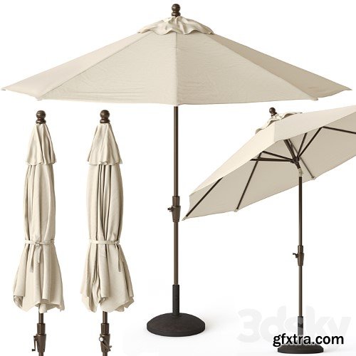 3dsky Pro - Round Outdoor Patio Umbrella Pottery Barn