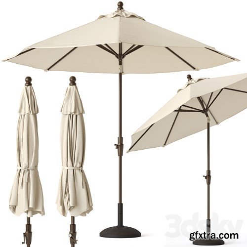 3dsky Pro - Round Outdoor Patio Umbrella Pottery Barn