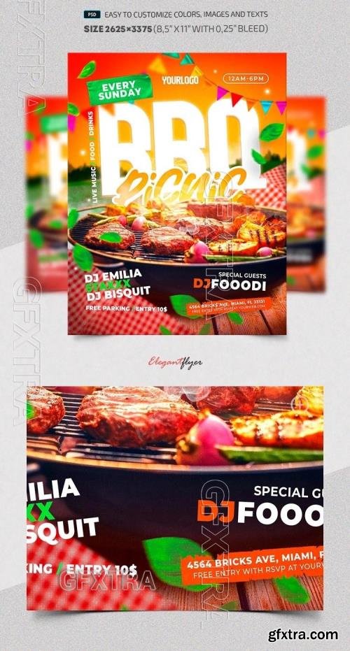 BBQ Picnic - Premium Flyer template (PSD)