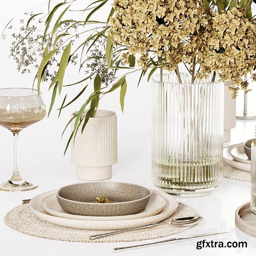 3dsky Pro - Kitchen tableware 020 (Vray)