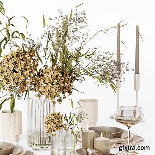 3dsky Pro - Kitchen tableware 020 (Vray)