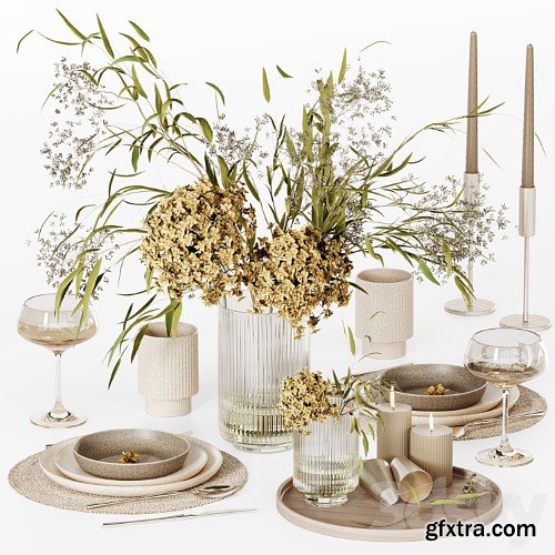 3dsky Pro - Kitchen tableware 020 (Vray)