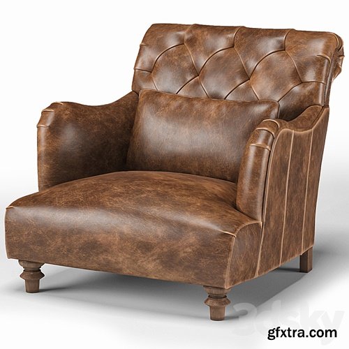 3dsky Pro - Cisco Brothers Acacia British Industrial Rustic Accent Chair