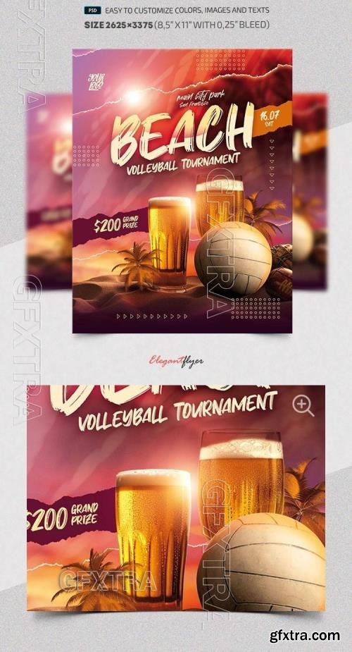 Beach Volleyball - Premium Flyer template (PSD)