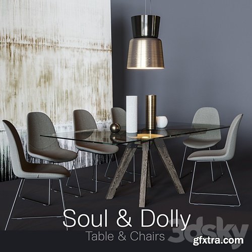 3dsky Pro - Soul Table & Dolly Chairs