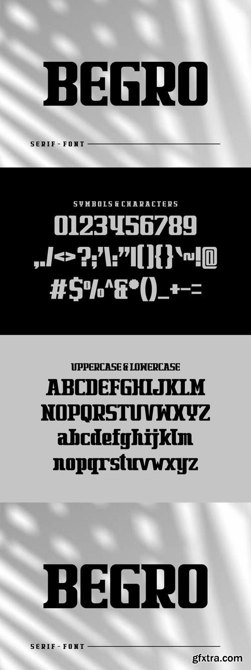 Begro - Bold Modern Serif Font