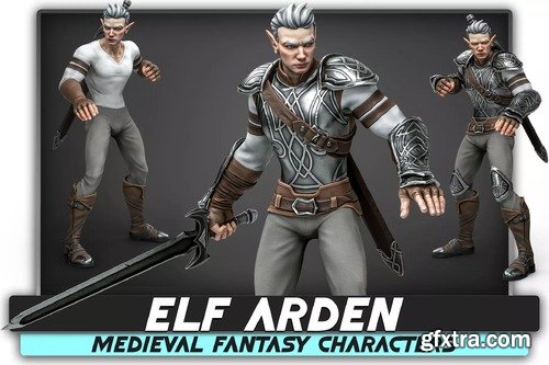 Elf Arden - Stylized Medieval Elven Warrior - Animated RPG Character Hero - #56 v1.0