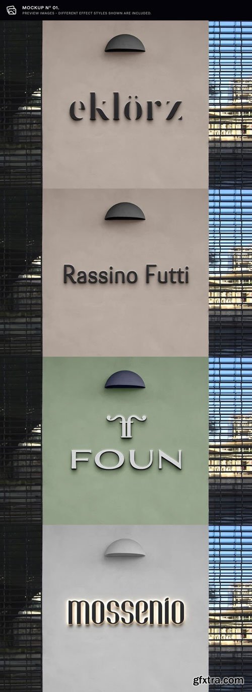 Asylab - 30 Signs & Facade Logo Mockups - V3 Asylab - 30 Signs & Facade Logo Mockups - V3