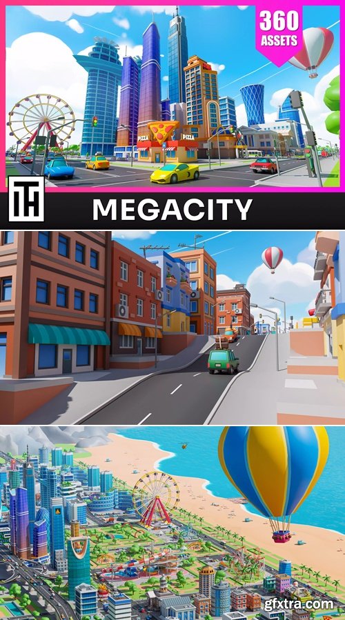 Unity Asset - Megacity - Low Poly City 3D Models Pack v1.0