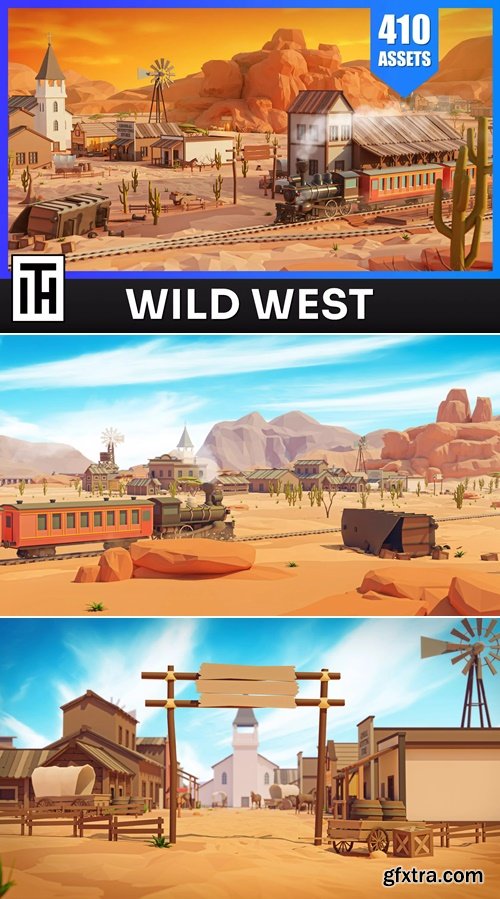 Unity Asset - Wild West - Low Poly Asset Pack by ithappy v1.0