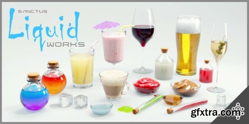 Blender Market - Sanctus Liquid Works - Procedural Materials And Assets v1.0.1
