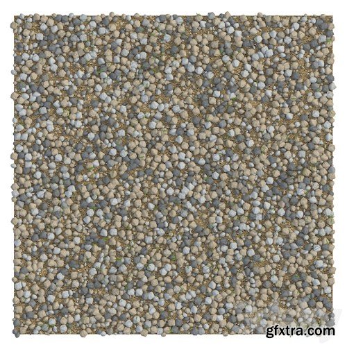 3dsky Pro - Pebbles with blades of grass