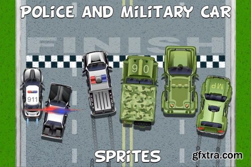 Craftpix - Top Down Police and Military Car Sprites