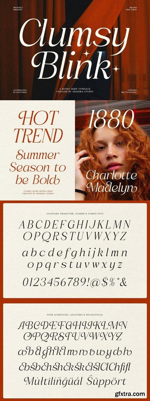 Clumsy Blink - Elegant Modern Logo Font