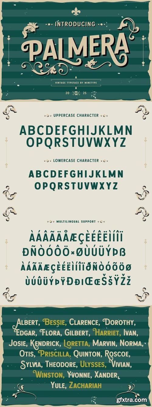 Palmera - Vintage Font